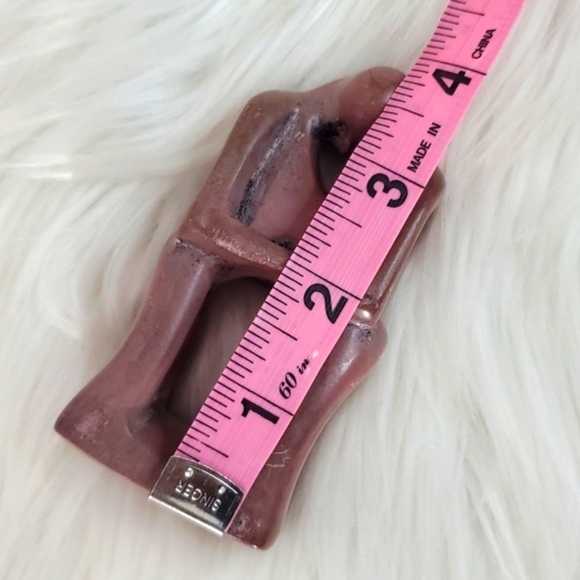 Vintage 90s Soapstone Sculpted Couple Wedding Marriage Newlywed Pink Figurine 4" - Picture 14 of 14